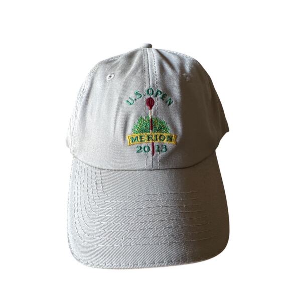 2013 U.S. Open Merion USGA Member Khaki Strapback Golf Dad Hat - Picture 1 of 5